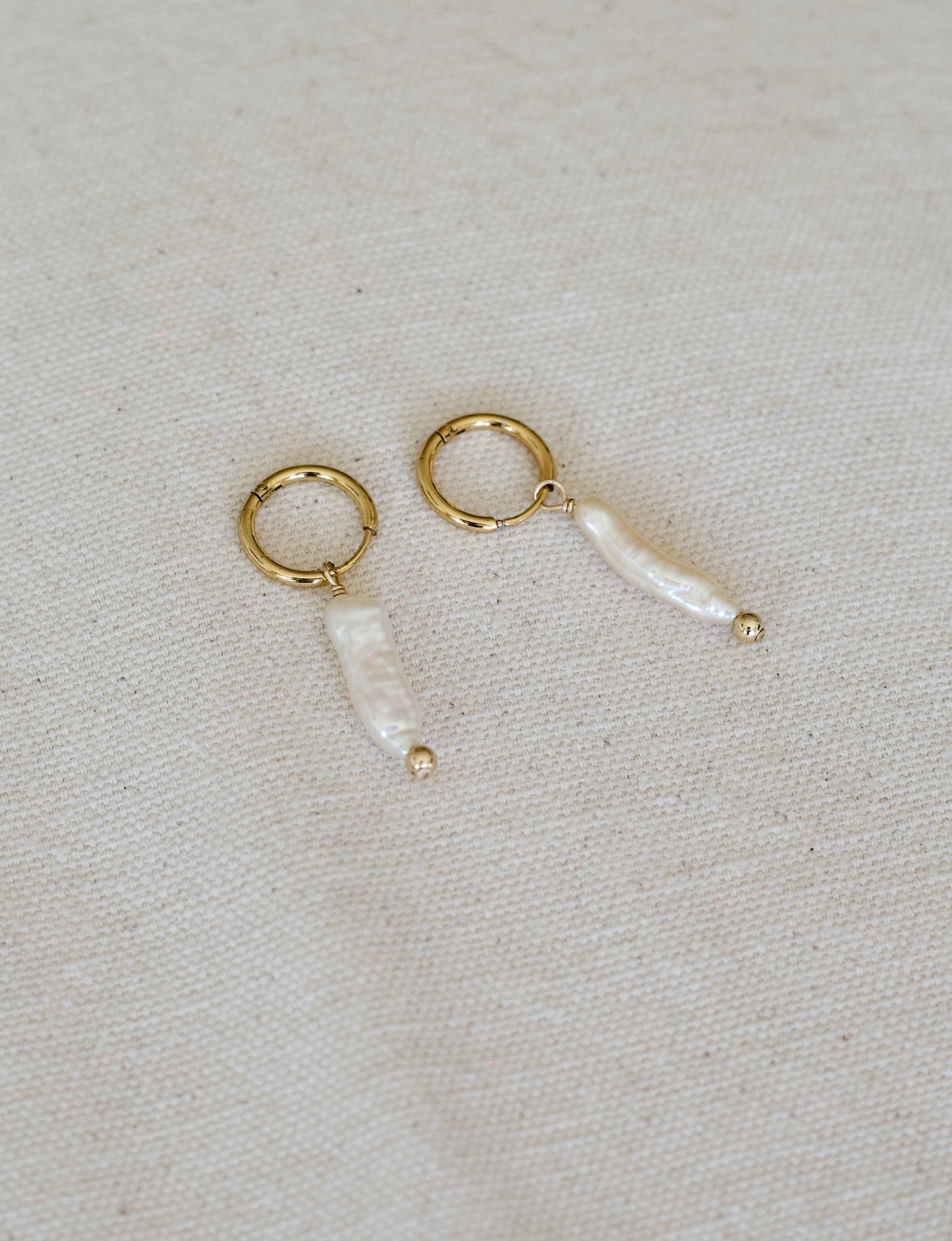 Ballet Pearl Hoop Earrings