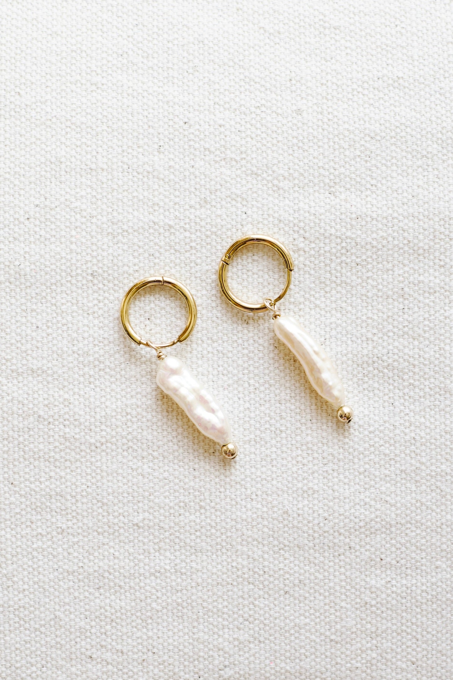 Ballet Pearl Hoop Earrings