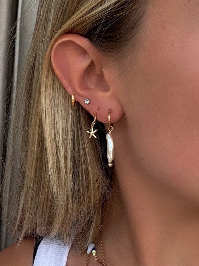 Ballet Pearl Hoop Earrings