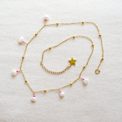 Pink & Pearl Necklace